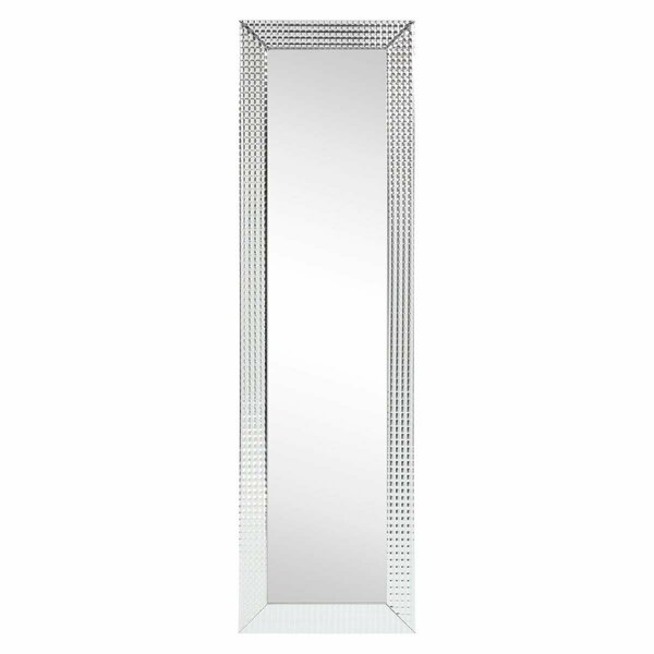 Empire Art Direct Bling Beveled Glass Cheval Mirrorsolid Wood Frame Covered w/Beveled Prism Mirror Panels MOM-C69100-6418